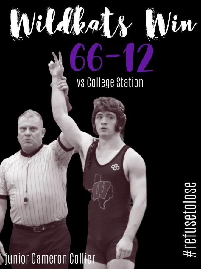 The+Wildkat+Wrestling+team+battled+College+Station+in+a+dual+Wednesday+night.+The+Wildkats+won+66-12.+They+will+face+Huntsville+tonight+at+Huntsville.+District+is+next+week+for+the+team.
