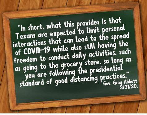 In a press conference today, Texas Gov. Greg Abbott closed schools until May 1st. The earliest schools will resume is May 4th.