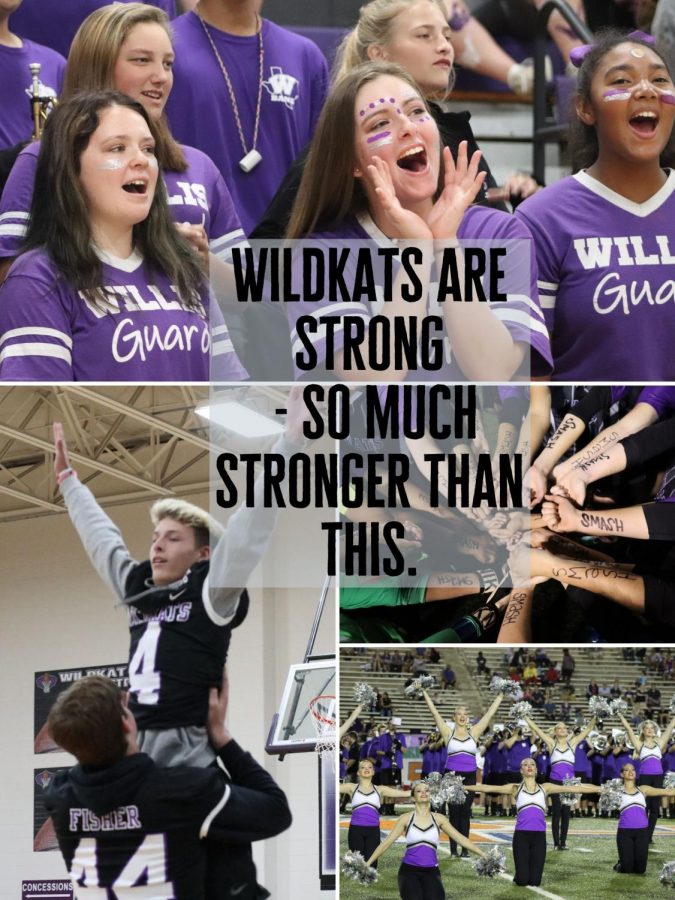 WILDKATS+NEVER+DIE.+With+schools+closing+for+the+year%2C+many+students+may+feel+discouraged+and+angry.+Staff+member+Charnell+Haywood+reminds+WIldkats+of+the+good+times.+