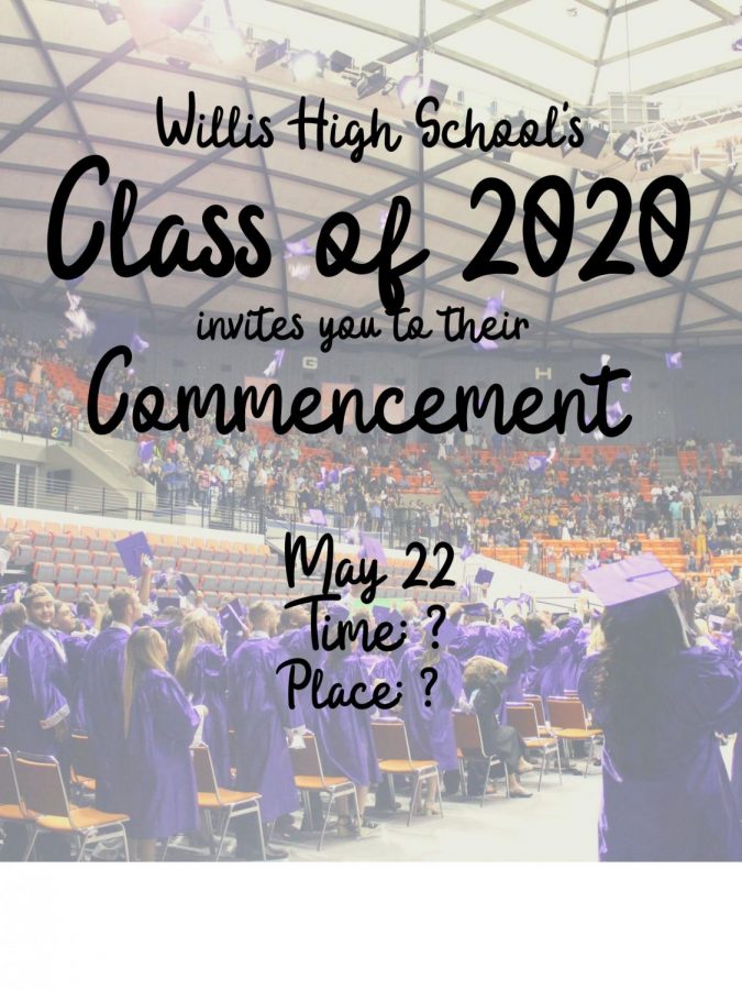 The Class of 2020s graduation plans are uncertain due to the COVID-19 pandemic. The district has planned a ceremony on May 22nd at a district facility. 