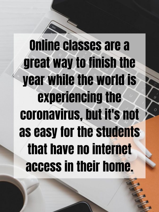 Online school is a struggle for some students who lack internet and technology at home. 