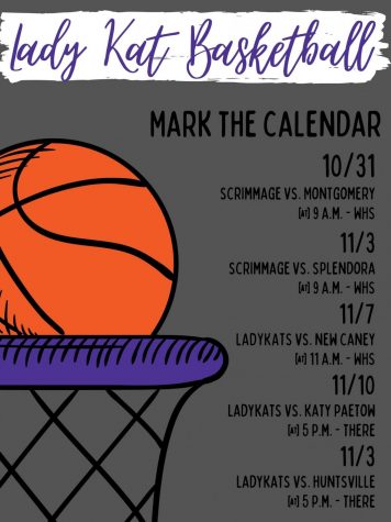 MARK YOUR CALENDAR. The Lady Kats start with a Halloween scrimmage against Montgomery. 