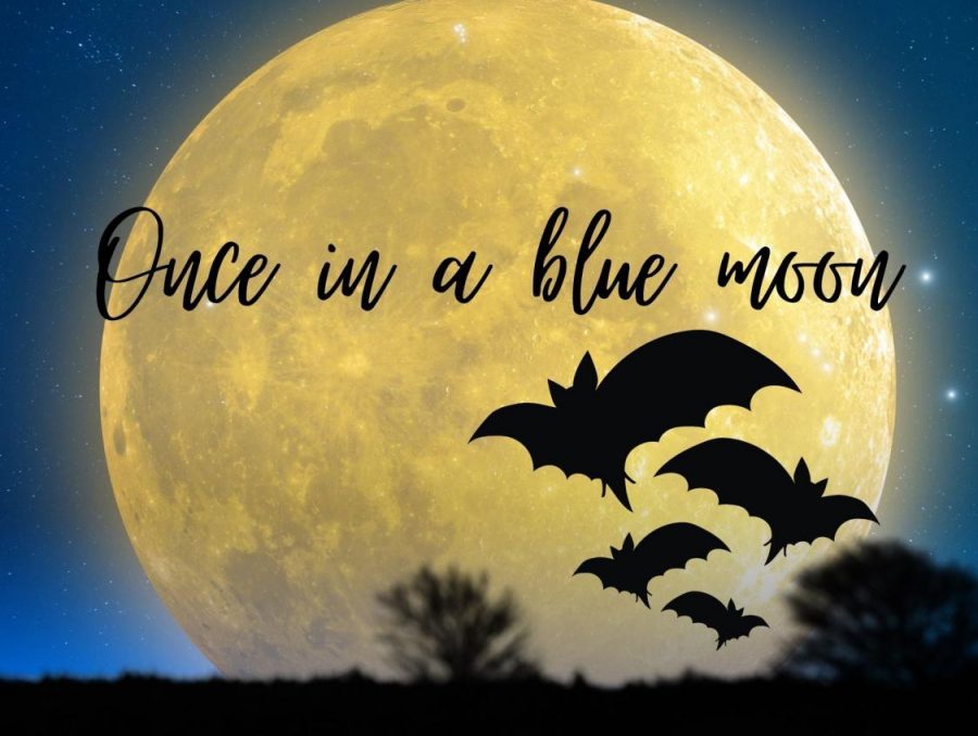 ONCE+IN+A+BLUE+MOON.+This+Halloween%2C+the+world+will+experience+a+blue+moon%2C+a+rare+occurrence+that+has+not+happened+since+the+1940s.+