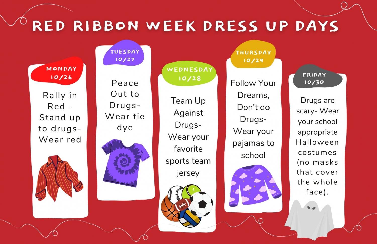 Red Ribbon Week 2024 Dress Up Days Jeanne Maudie