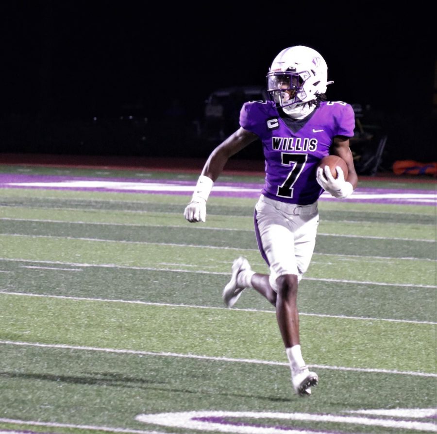 UTILITY PLAYER OF THE YEAR. During the game against Grand Oaks, junior Jadarius Brown makes his way down the field. Brown was named Utility Player of the Year for 13-6A.