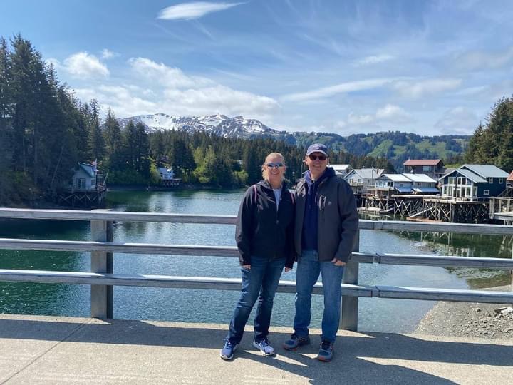 COMPLETING THE LIST. Geometry teacher Jim Korkowski and his wife Stacie enjoy the majestic beauty of Seldovia, AK in June 2021. The trip marked their visit to the last state on their list of 50 the couple wanted to visit before Stacie turned 50. 