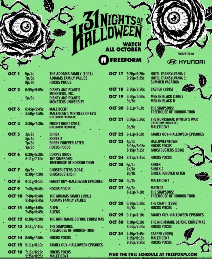 SPOOKY SEASON. Festive Halloween traditions are beginning with Freeforms 31 Nights of Halloween. 