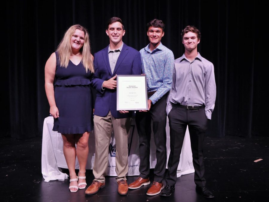 LEADERS OF THE PACK. Four seniors serve as the leaders of the NHS. They are Katherine Lee, president; Cole Arnold, vice president; Ryan Glasgow, secretary and Brenan Mansker, historian. 