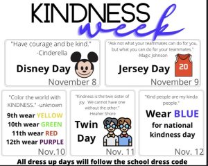 JUST BE NICE. Kindness Week Is Nov. 8-12.