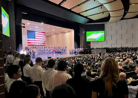 GOD BLESS THE USA. The Performing Arts Center was packed during the Veterans Day concert. 