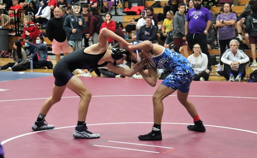 BATTLING TO VICTORY. It has been a good start for freshman Tristan Rios. He has placed 2nd at the Cy Ridge Tournament and 2nd at the Maverick Stampede.