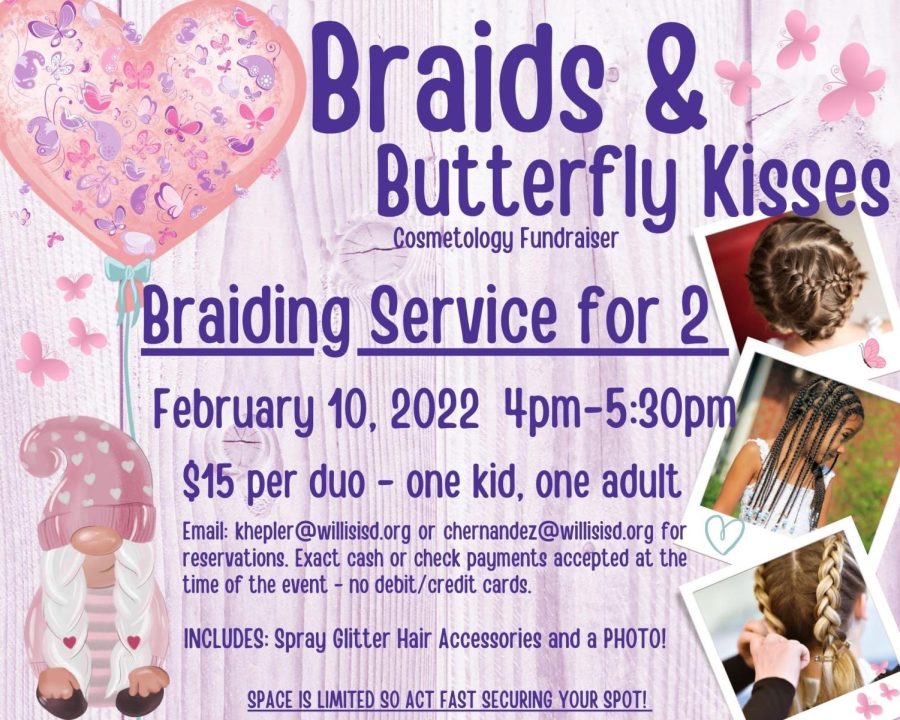 GLITTER & BOWS. The cosmo department is hosting a fundraising event on Feb. 10. Anyone interested can contact either instructor for an appointment.  