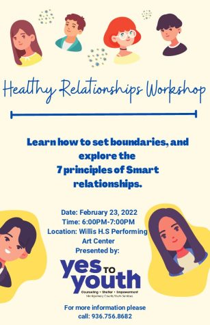 Healthy relationships workshop in PAC at 6 PM tonight.  Learn how to help teens make healthy relationship choices. 