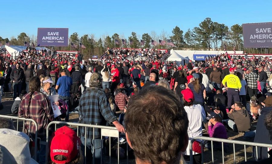 RECORD+BREAKING+CROWD.+The+Montgomery+County+Fair+Grounds+was+packed+with+Trump+supporters+during+the+Save+America+rally.+The+crowd+broke+records+as+the+largest+crowd+in+Montgomery+County+history.+