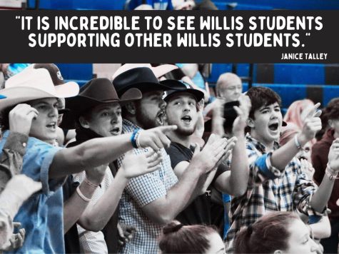 The positive energy coming from the stands,and knowing that they are all there to support Willis athletes and performers goes to show how incredible the student body can be. 