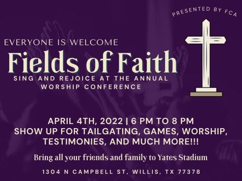 FIELDS OF FAITH. FCA is sponsoring an event for the community to come together and celebrate their faith. 
