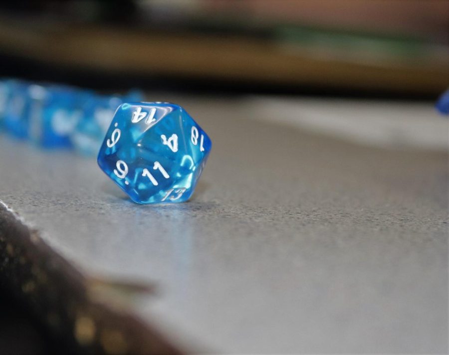 DICE, DICE, BABY. The specialized dice for the game wait for the club to start. 