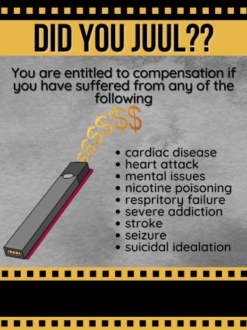 COMPENSATION. Anyone under the age of 18 that has been inflicted by behavioral changes, cardiac problems, mental health issues or pregnancy difficulties because of a Juul, is entitled to compensation.