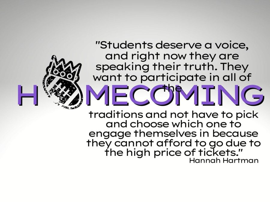 HOMECOMING DILEMMA. The cost of the festivites may be too much for some students. 