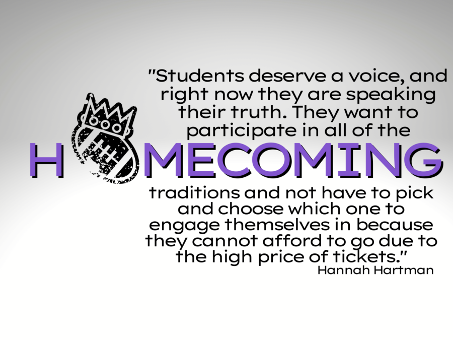 HOMECOMING DILEMMA. The cost of the festivities may be too much for some students. 