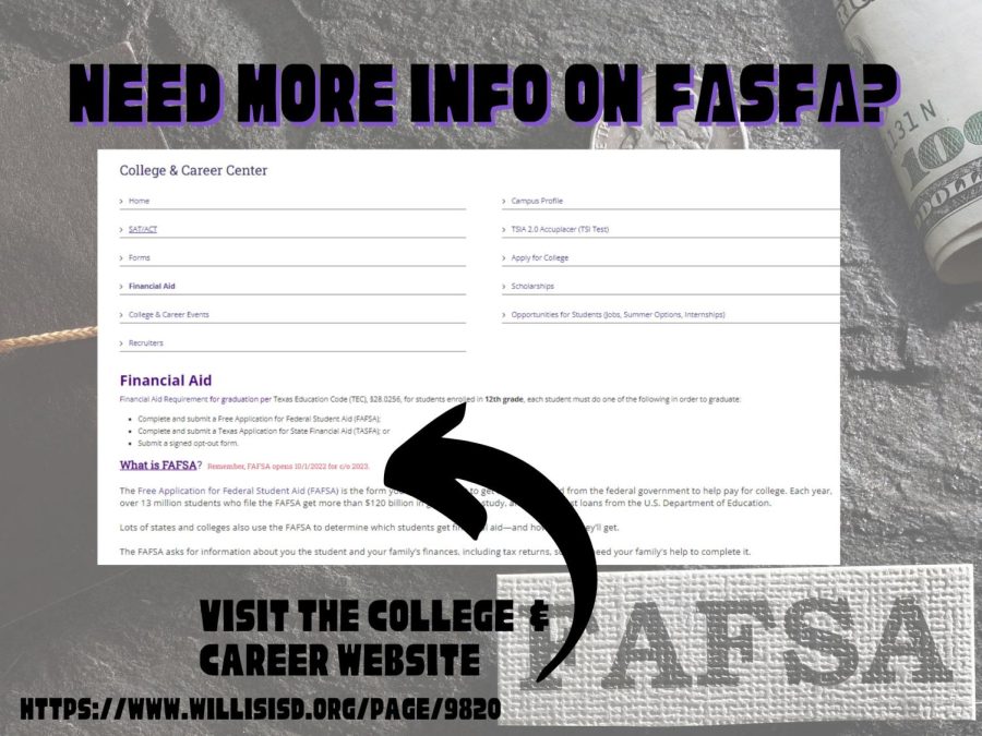 ARE YOU READY TO FASFA? The FASFA application opened on Oct. 1 for the class of 2023.