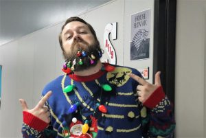 Known for his sense of humor and crazy dress up days outfits, English teacher Chris Slovak is the Unofficial Campus Culture Director.  His prank right before the break had his fourth period questioning reality. 