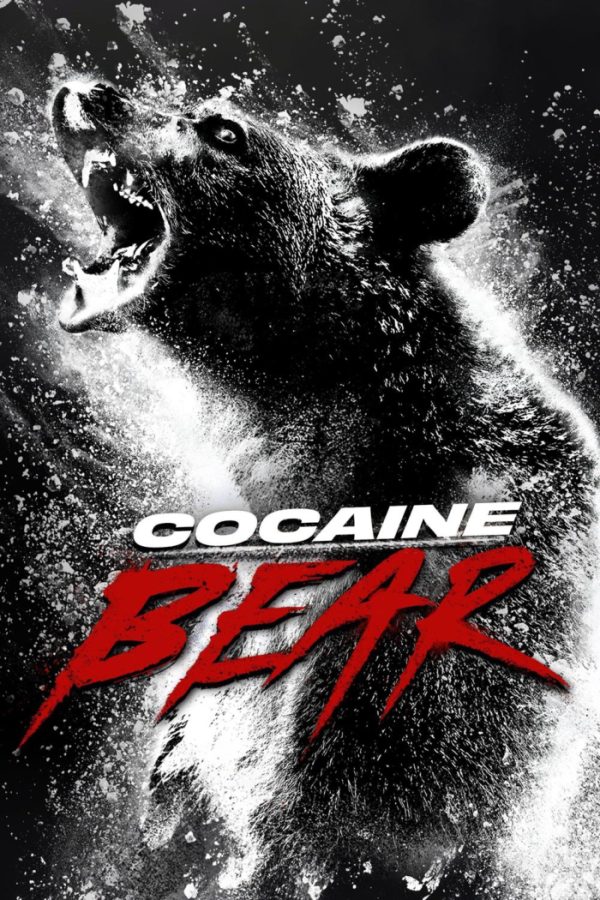 BLACK+BEAR+WHITE+POWDER.+Cocaine+Bear+follows+a+unique+cast+trying+to+survive+a+bears+coked-up+rampage.