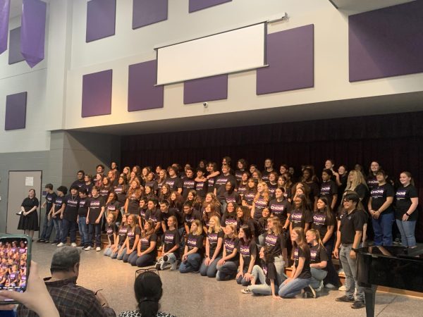 READY TO IMPRESS. Members of the choir join together at the Short and Sweet concert. 