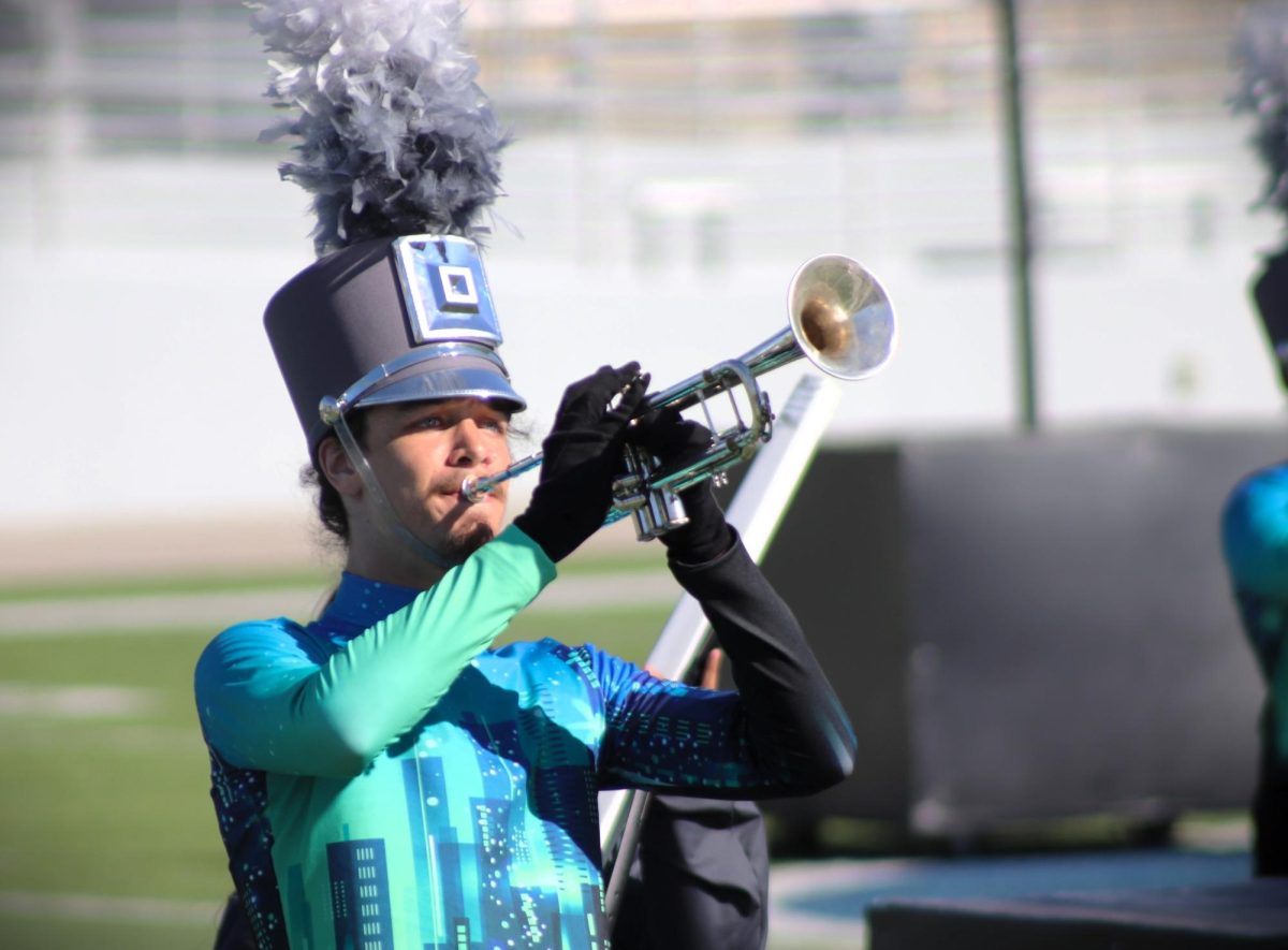 RHAPCITY. During the show at regional UIL on Tuesday, junior Eli Maddox plays. The band received a superior rating and advanced to area. 