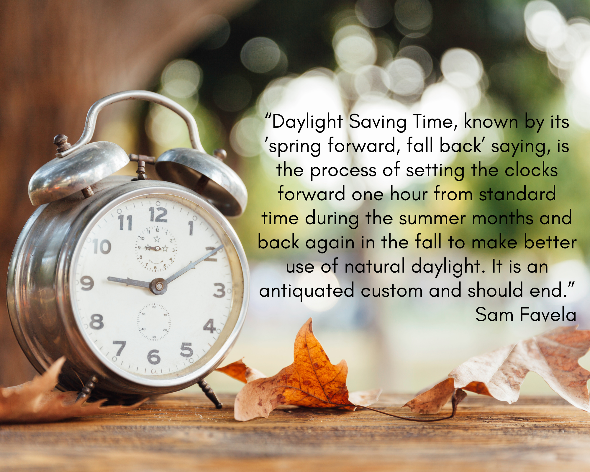 Daylight savings needs to time out