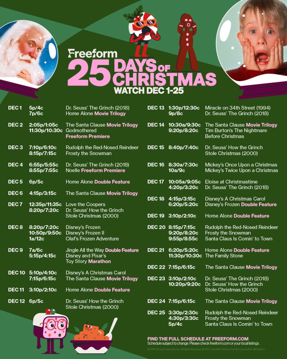 TIS+THE+SEASON.+Every+day+of+the+holiday+season+can+be+brighter+if+you+love+Christmas+movies+thanks+to+Freeforms+25+Days+of+Christmas+Movies.+