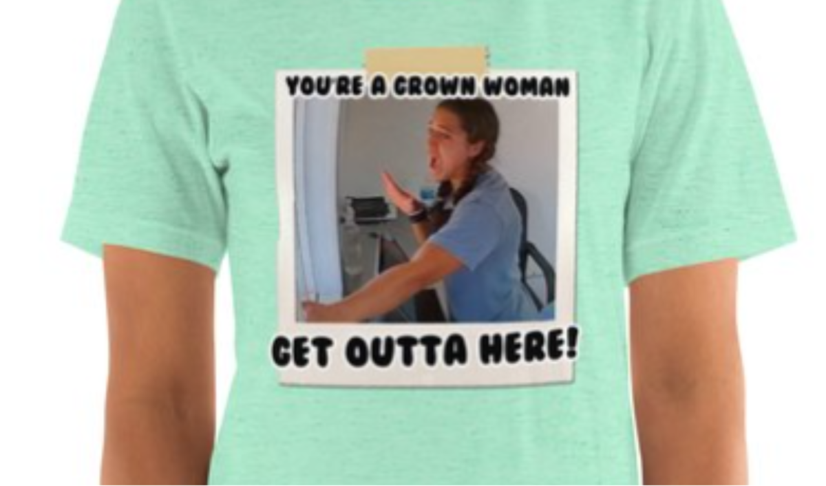 TIK TOK FAMOUS. After the video of her interacting with a typical "Karen" customer went viral, senior Kaeley Uhlig became the star of a shirt sold at Keke's Sno Balls. 