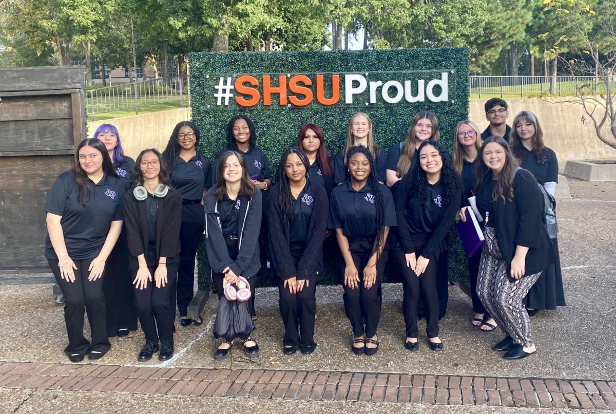 FUTURE TEACHERS. Members of WHS's TAFE organization traveled to the Area 5 Round Up at SHSU. Two members qualified for the state competition in February.