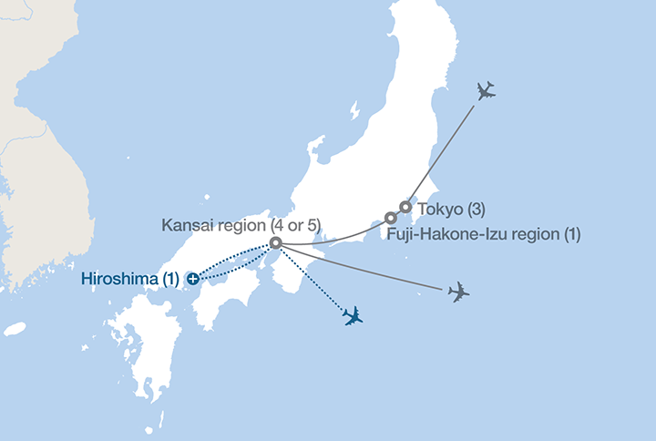 TRIP OF A LIFETIME. The map shows the areas the trip will explore in the summer of 2026.