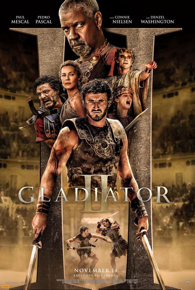 WHEN IN ROME.  A sequel to Ridley Scott’s Oscar-winning movie, Gladiator II continues the story of Lucius, the grandson of Marcus Aurelius and son of Maximus. 