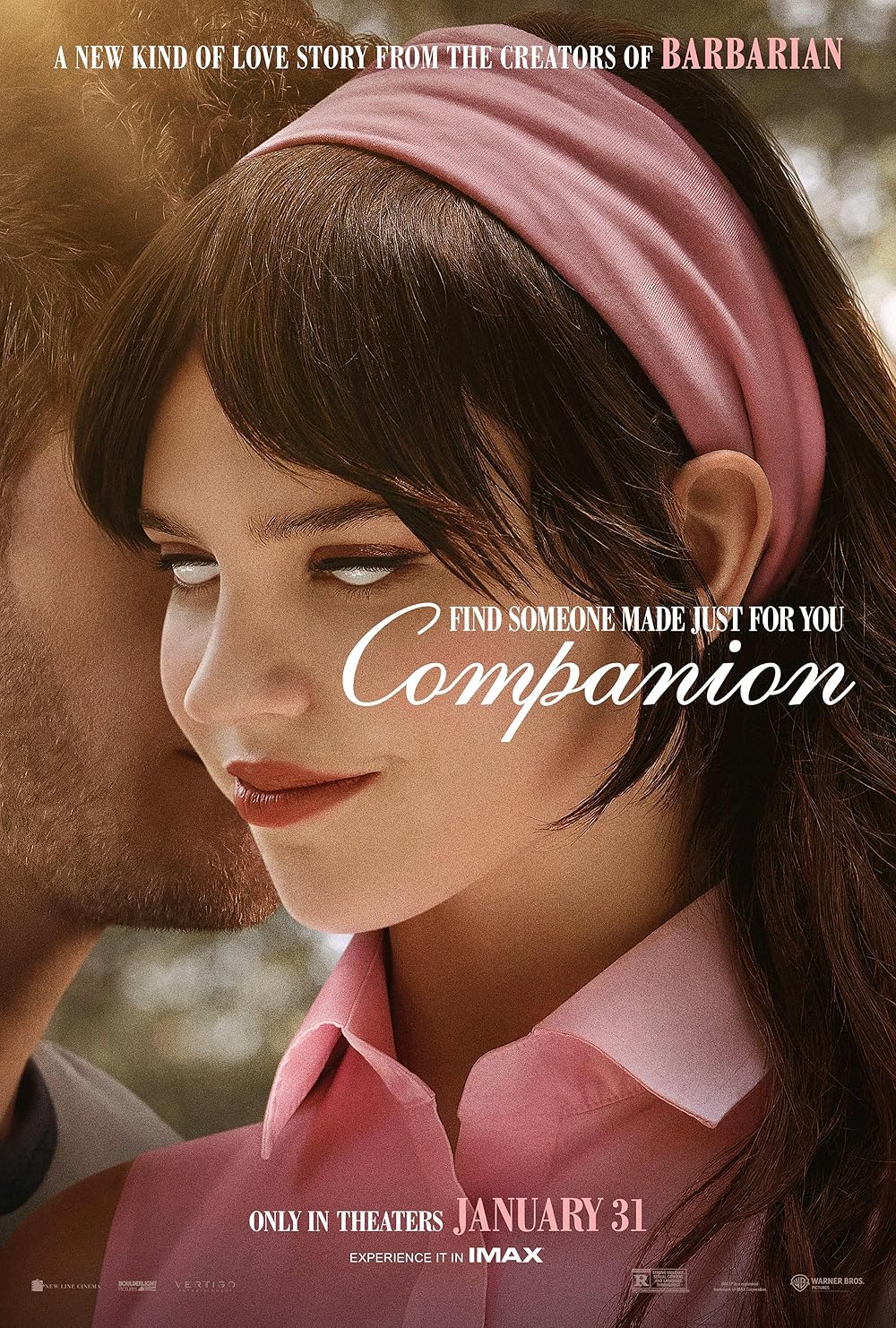 Movie poster for the 2025 film "Companion." Courtesy of Warner Bros. Pictures.