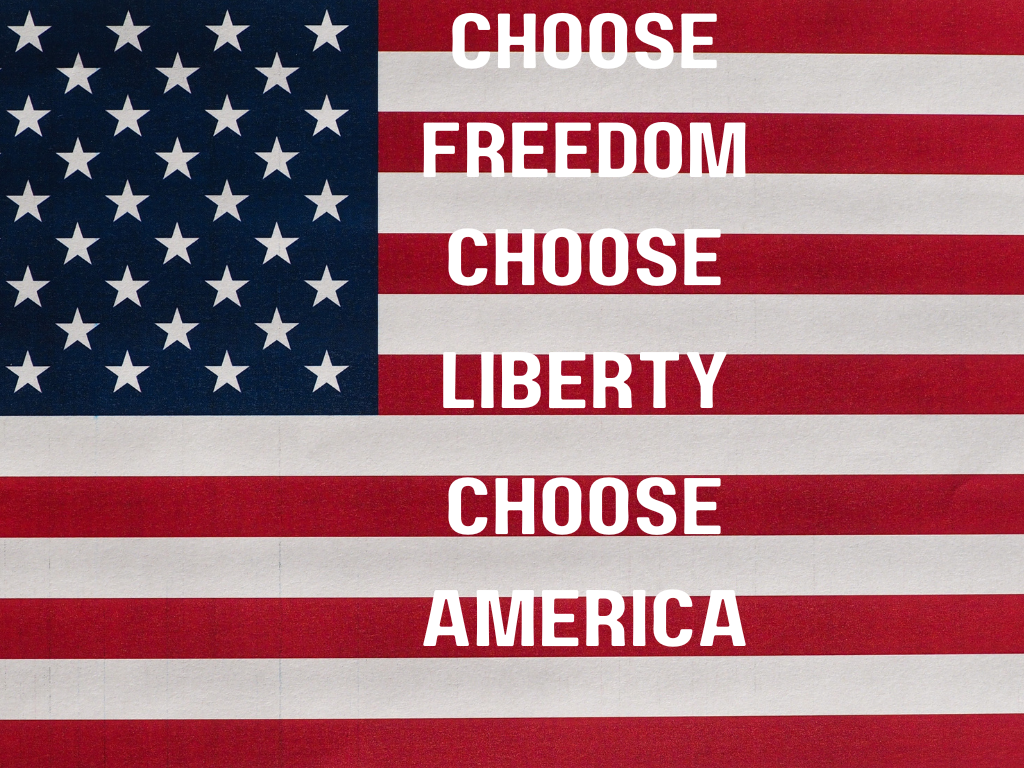 LET'S CHOOSE AMERICA. Government officials are becoming more and more comfortable showing what their real agenda is. Regardless of parties, the American people have a responsibility to uphold their oath, liberty and justice for all.