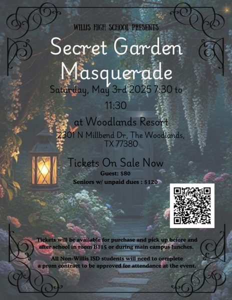 SECRET MASQUERADE. Prom is set for May 3.