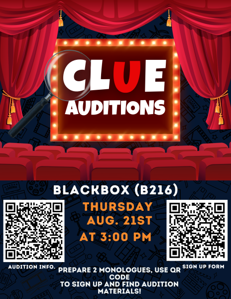 THE MYSTERY AWAITS.
The official Clue auditions are on August 21 at 3 p.m in B216. Come one and come all, as anyone in Willis High School is allowed to enter.