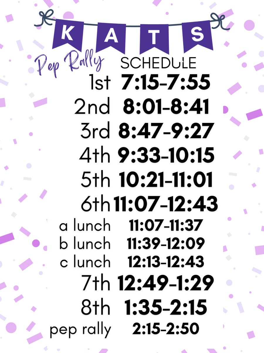 PEP RALLY SCHEDULE. 