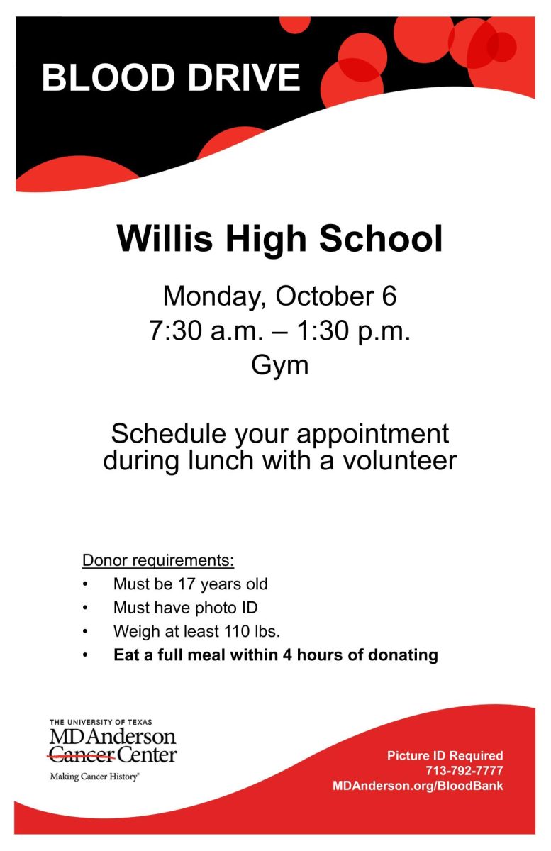 SCHEDULE NOW. Students can sign up during lunches to donate on Oct. 6.