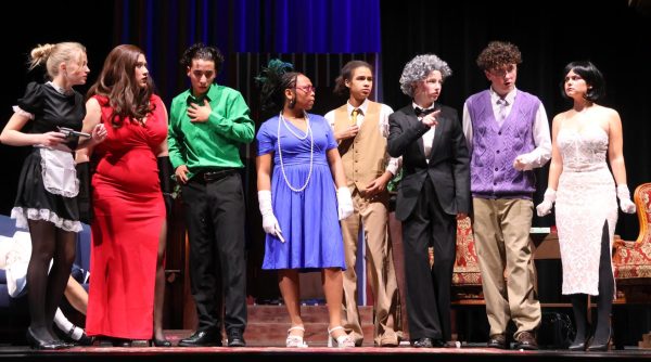 COLORFUL CAST. In "Clue," each main character has a color-based name which leads to a vibrant colored stage. 