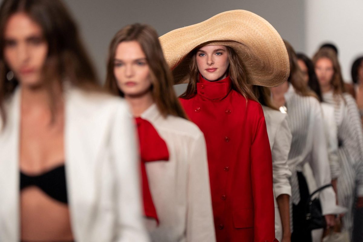 Models present creations from the Ralph Lauren Spring 2026 collection during New York Fashion Week in New York City, U.S., September 10, 2025. REUTERS/Angelina Katsanis