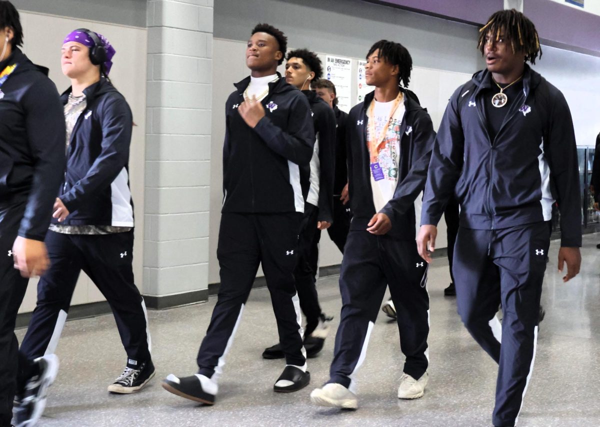 WALK OF CHAMPIONS. Celebrating the groups and teams who have achieved great things this semester, the Walk of Champions included members of the Wildkat Band, student council, varsity football, Wildkat Choir, the PitKats, FFA, Sweethearts, AFJROTC and cheer. 