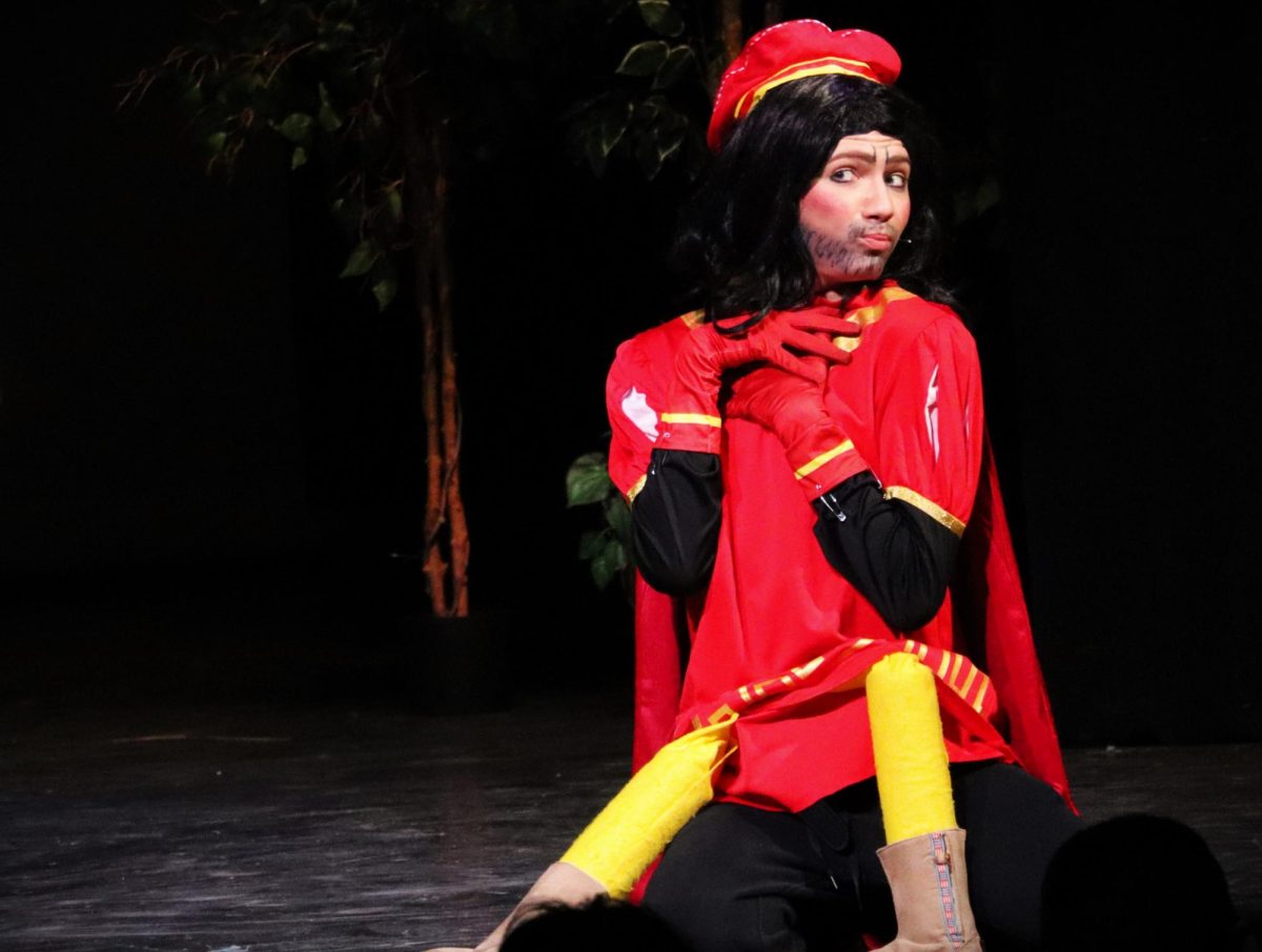 IN SHORT SUPPLY. Looking for his one true love, Lord Farquard (sophomore Austin Montalbano) sings about Duloc and quest to be king.