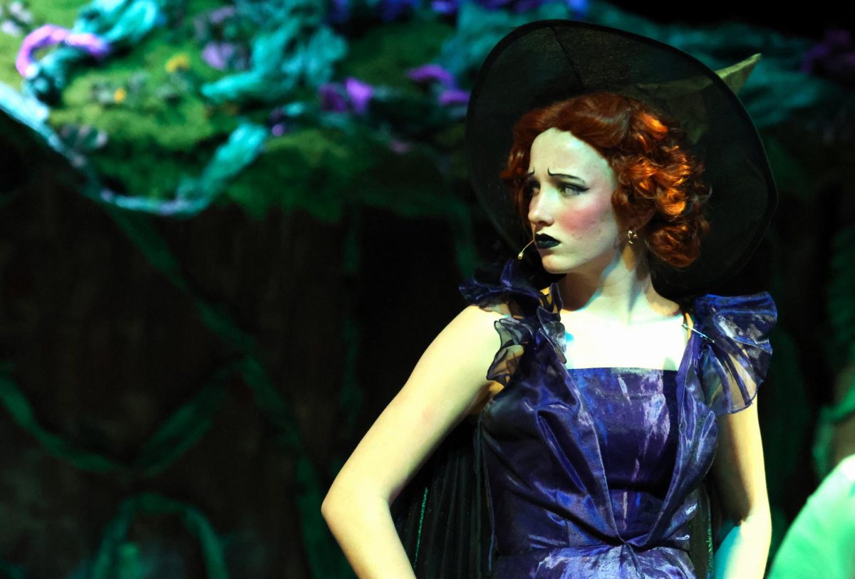 MISUNDERSTOOD. The Wicked Witch (junior Autumn Lewis) scowls as she explains that her bad reputation is just a misunderstanding.