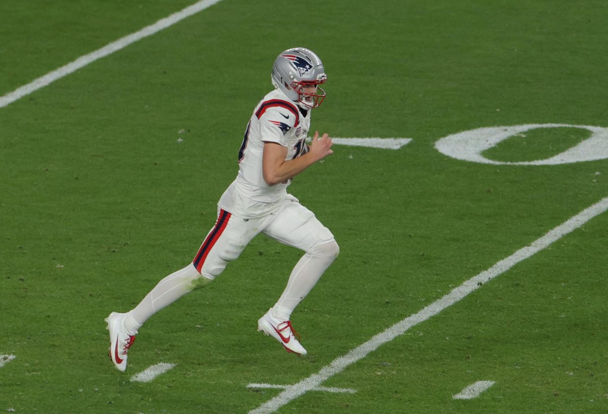 Football - NFL - Super Bowl LX - New England Patriots v Seattle Seahawks - Levi's Stadium, Santa Clara, California, United States - February 8, 2026 New England Patriots' Drake Maye in action REUTERS/Carlos Barria
