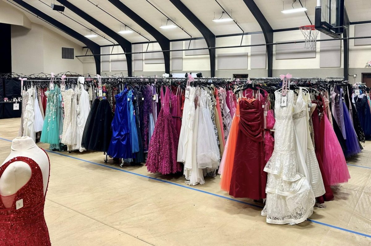 READY TO GO. A room full of prom possibilities is available at First Baptist Church in Conroe. 