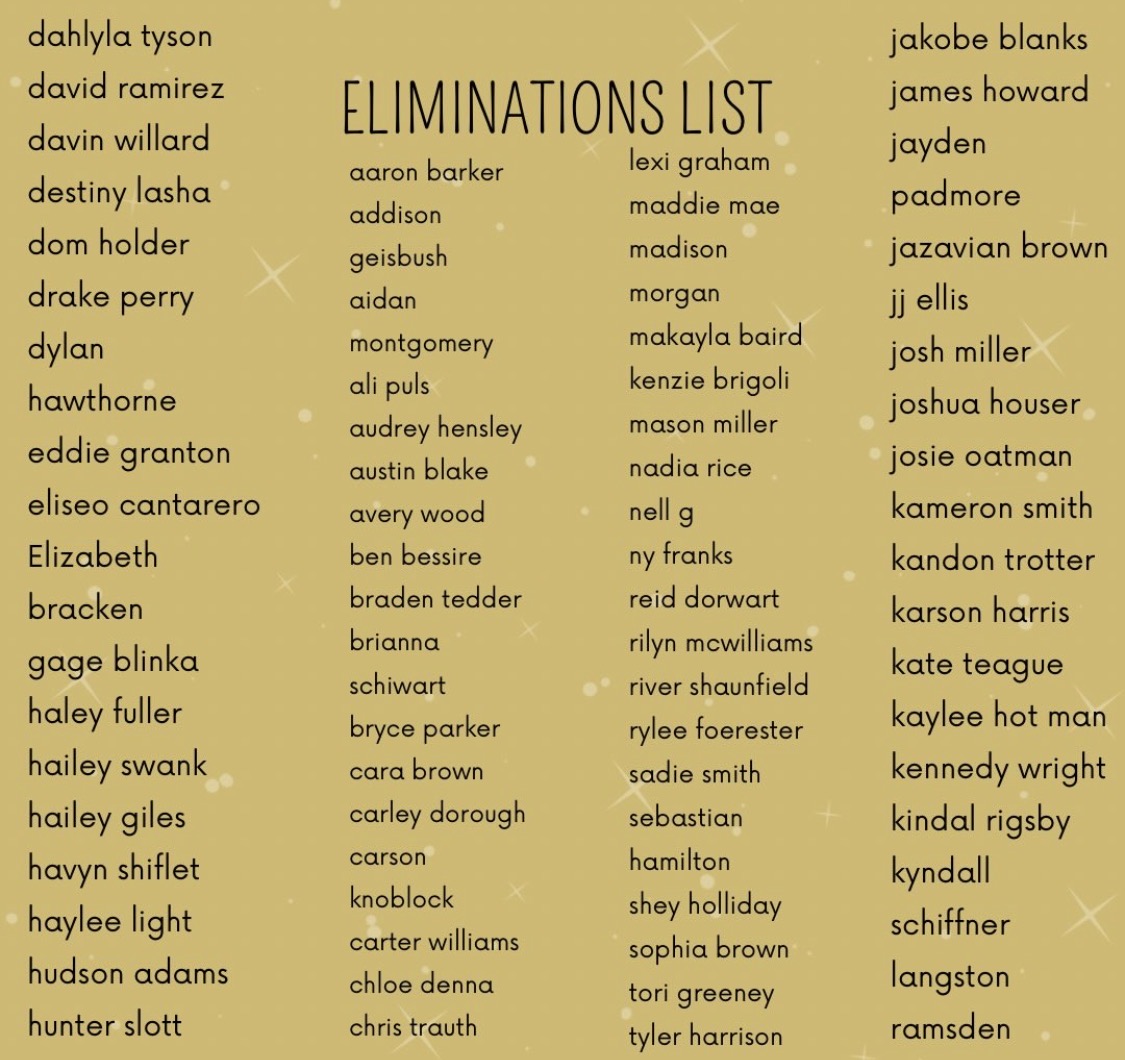 GAME ON. As the game begins, the list of players are postes in the Instagram account of willisseniorassassin.