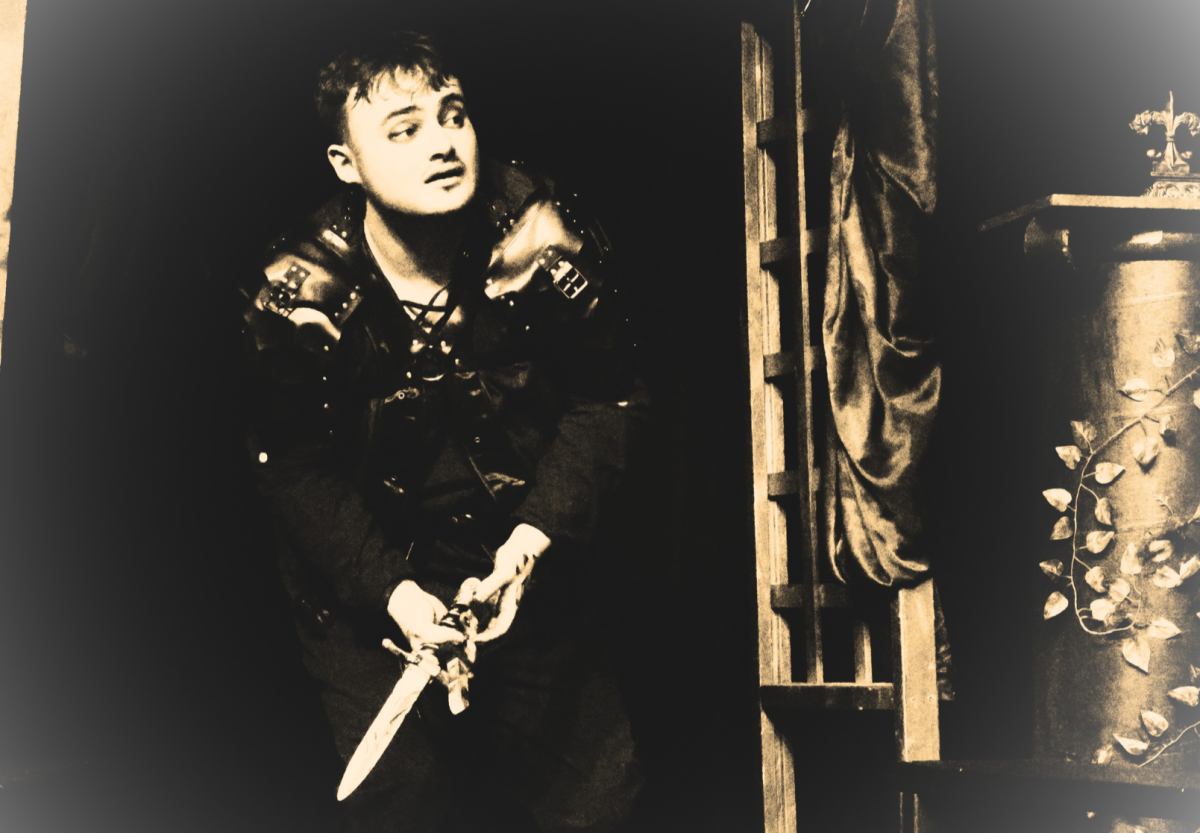 BIG DREAMS. During "Macbeth," senior Alexzander Talkington plays the title role. 
